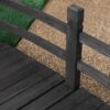 6-Ft Outdoor Wooden Garden Bridge with Handrails in Dark Charcoal Wood Stain - Image 3