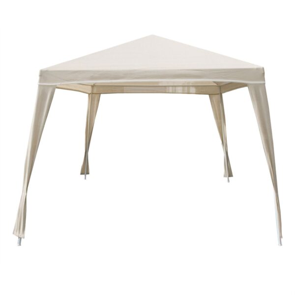 Weather Resistant 10-Ft x 12-Ft Gazebo with UV Blocking Canopy in Camel - Image 2