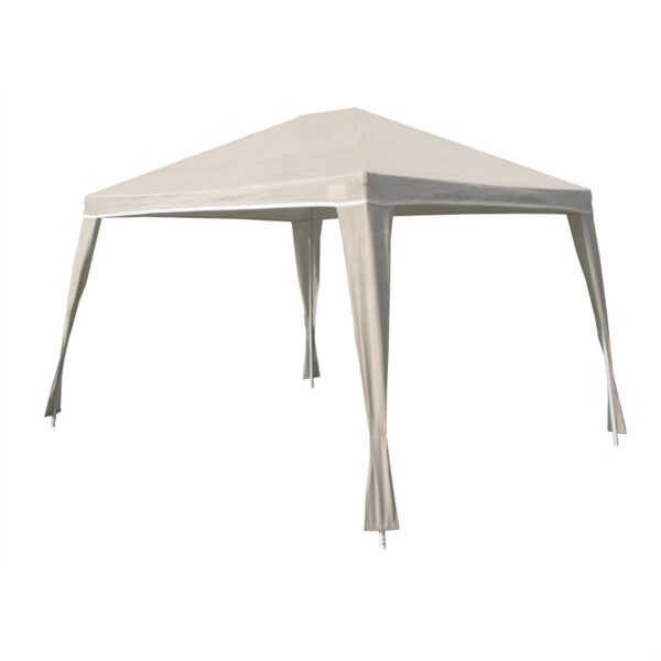 Weather Resistant 10-Ft x 12-Ft Gazebo with UV Blocking Canopy in Camel - Image 3