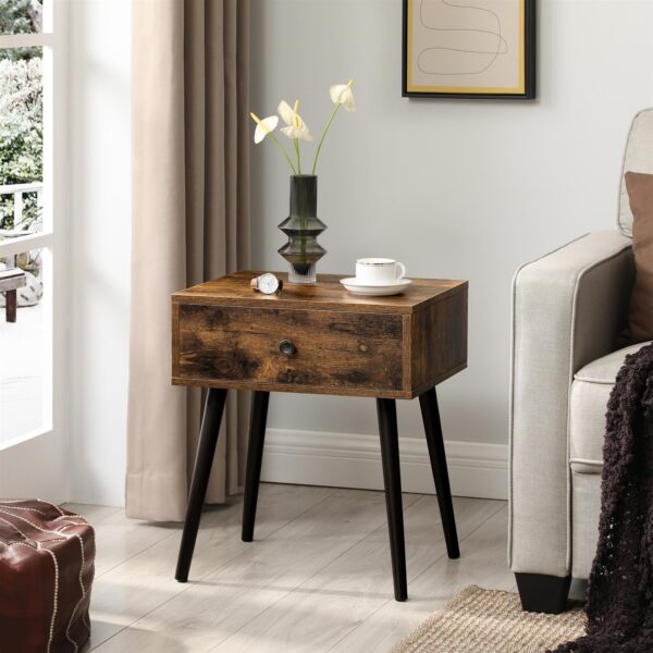 Modern Rustic FarmHouse Table 1 Drawer Nightstand - Image 4