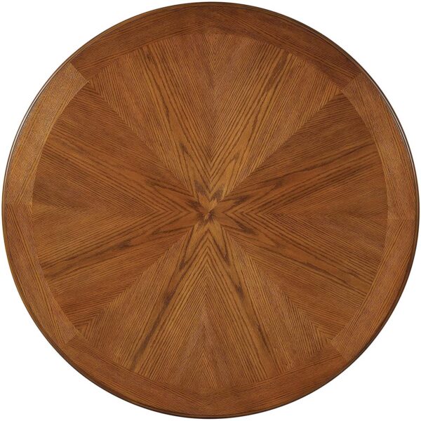 Modern Classic 48-inch Round Dining Table in Medium Walnut Wood Finish - Image 2