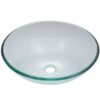 Crystal Clear Tempered Glass Round Bathroom Vessel Sink