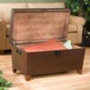 Contemporary Lift Top Coffee Table Storage Trunk in Espresso Finish - Image 2