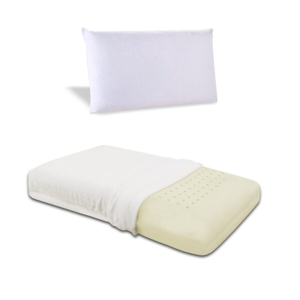 Queen size Ventilated Memory Foam Pillow with Cover - Medium Firm - Image 3