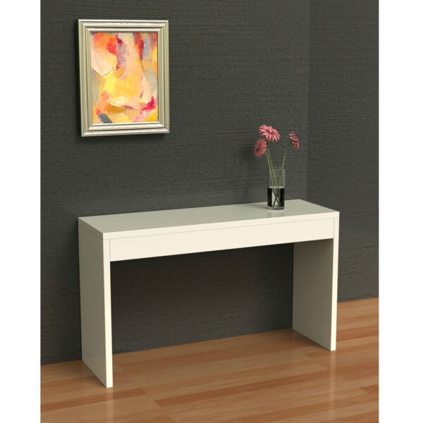 White Sofa Table Modern Entryway Living Room Console Table - Image 3