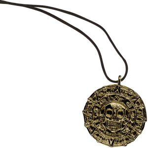 Pirate Ancient Looking Skull Coin Necklace