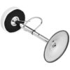 Set of 2 White Adjustable Round Faux Leather Swivel Bar Stools - Image 2