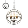 5 Light Brass Rustic Industrial Rotating Metal Chandelier - Image 3
