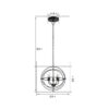 5 Light Brass Rustic Industrial Rotating Metal Chandelier - Image 4