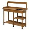 Modern Garden Potting Bench Table with Sink Storage Shelves & Drawer - Image 2