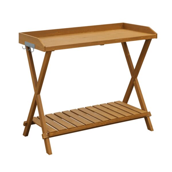 Outdoor Garden Table Potting Bench with Slatted Bottom - Image 2