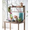 Durable Fir Wood Potting Bench Outdoor Garden Storage Table in Dark Brown - Image 2