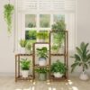 3-Tier Indoor Outdoor Wooden Plant Stand Planter Shelf - Image 2