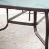 Rectangular Glass Top Patio Dining Table with Mocha Brown Frame 72 x 42 inch - Image 2