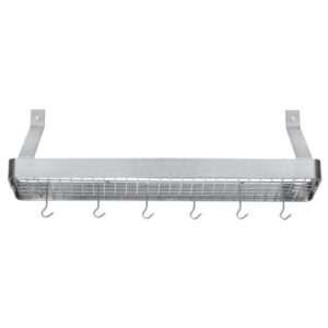 Wall Mounted Stainless Steel Kitchen Pot Rack Storage Shelf