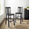 Set of 2 - Solid Hardwood 30-inch BarStool in Classic Black Finish Wood - Image 3