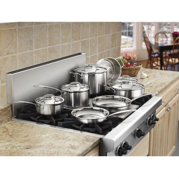 12-Piece Stainless Steel Professional Oven Safe Cookware Set - Image 2