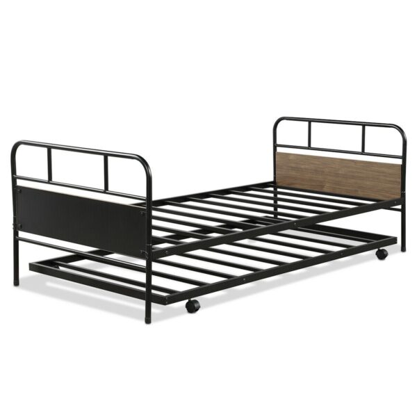 Farmhouse Twin Platform Daybed Guest with Trundle Frame Set - Image 2
