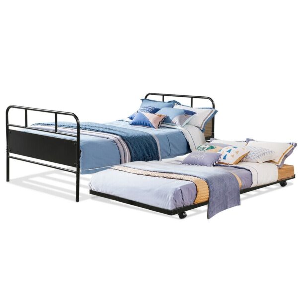 Farmhouse Twin Platform Daybed Guest with Trundle Frame Set - Image 3