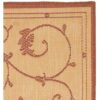 7'6 x 10'9 Large Area Rug with Floral Vine Leaves Pattern in Terracotta - Image 2