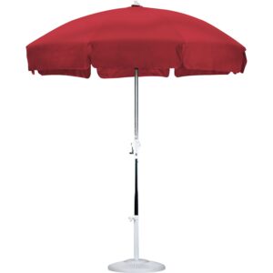 Red 7.5 Ft Patio Umbrella with Push Button Tilt