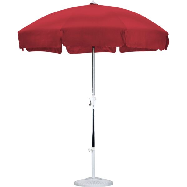 Red 7.5 Ft Patio Umbrella with Push Button Tilt