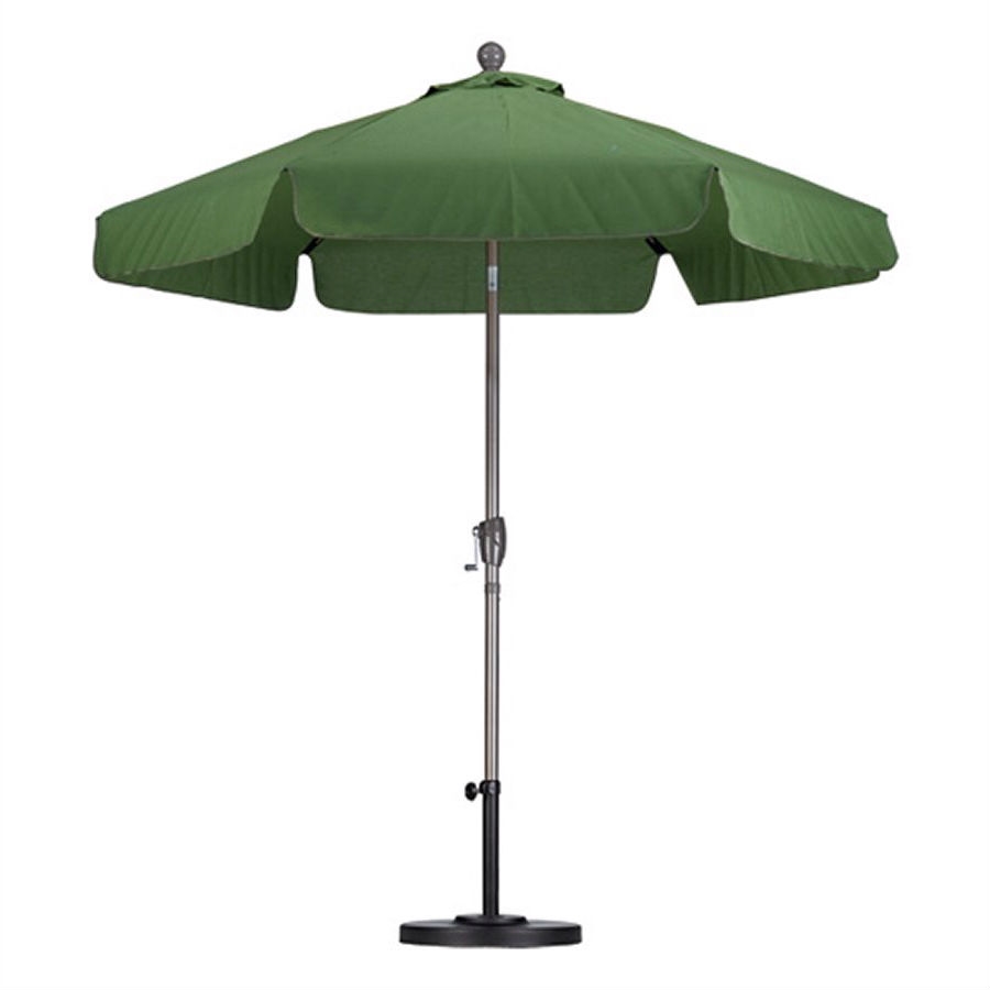 Palm Green 7.5-Ft Outdoor Patio Umbrella with Champagne Metal Pole - Image 2