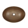 Hammered Copper Bath Vessel Sink Oval 19 x 14 inch - Image 2