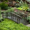 6-Ft Metal Garden Bridge in Weathered Black Finish - Image 2