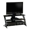 Black Modern Flat Screen Panel TV Stand / Entertainment Center - Image 4