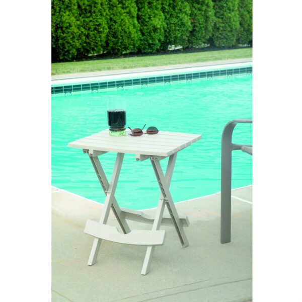 Folding Side Table for Outdoor or Patio Garden in Desert Clay Resin - Image 3