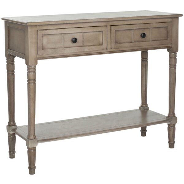 Console Accent Table Traditional Style Sofa Table in Distressed Cream - Image 2