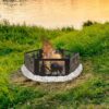 Deer Print Hexagon Portable Folding Steel Mesh Fire Pit w/ Carry Case - Image 3