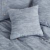 Full / Queen size 5-Piece Cotton Farmhouse Blue Comforter Set - Image 5
