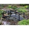Modern 8-Ft Metal Garden Bridge with Arched Rails in Black Powder Coated Steel - Image 2