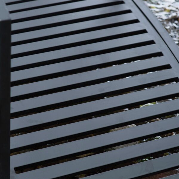 Sturdy 6-Foot Black Metal Garden Bridge with Double Arch Side Rails - Image 3