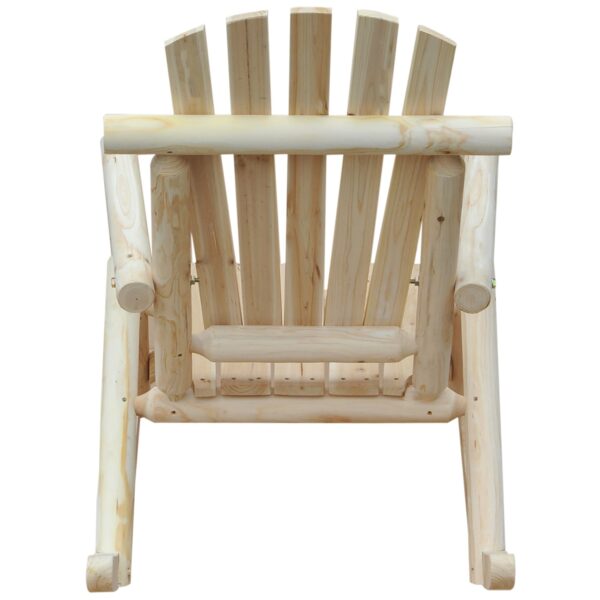FarmHouse Classical Fir Wood Rocking Adirondack Chair Natural - Set of 2 - Image 2