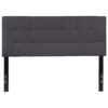 Full size Dark Grey Fabric Linen Upholstered Panel Headboard - Image 2