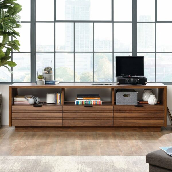 Modern Walnut Finish TV Stand Entertainment Center - Fits up to 70-inch TV - Image 4