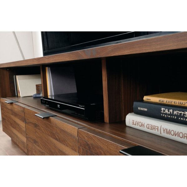 Modern Walnut Finish TV Stand Entertainment Center - Fits up to 70-inch TV - Image 5