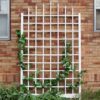 8 Ft Wall Mounted Trellis in White Vinyl - Made in USA
