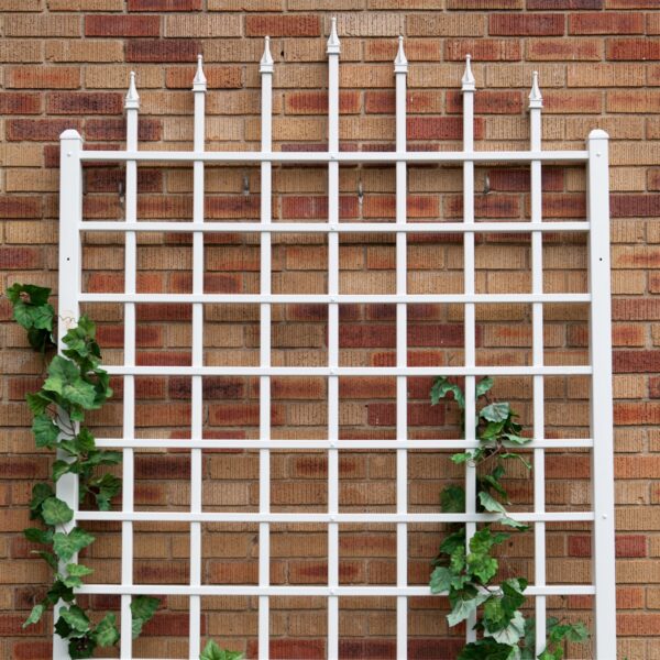 8 Ft Wall Mounted Trellis in White Vinyl - Made in USA - Image 2