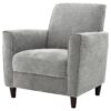 Modern Upholstered Arm Chair with Premium Foam Cushion Seating in Charcoal