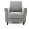 Modern Upholstered Arm Chair with Premium Foam Cushion Seating in Charcoal - Image 2