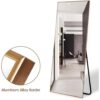 Freestanding Full Length Floor Mirror with Stand or Wall Mount with Gold Frame - Image 4