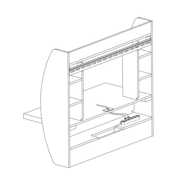 Wall Mount Space Saving Modern Laptop Computer Desk in Espresso - Image 5