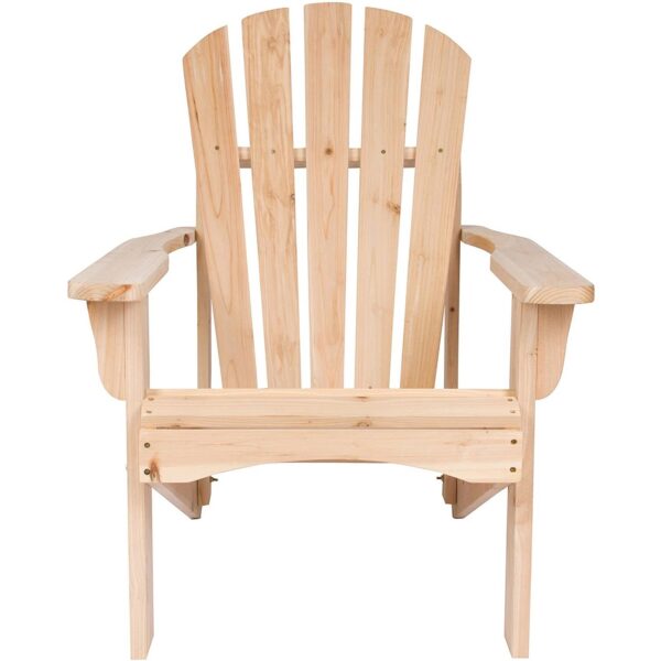Ergonomic Natural Cedar Wood Adirondack Chair - Image 2