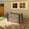 120 Gallon Outdoor Cedar Wooden Compost Bin in Natural Black Wood Finish - Image 2