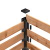 244 Gallon Outdoor Cedar Wooden Compost Bin in Natural Black Wood Finish - Image 4