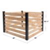 244 Gallon Outdoor Cedar Wooden Compost Bin in Natural Black Wood Finish - Image 5